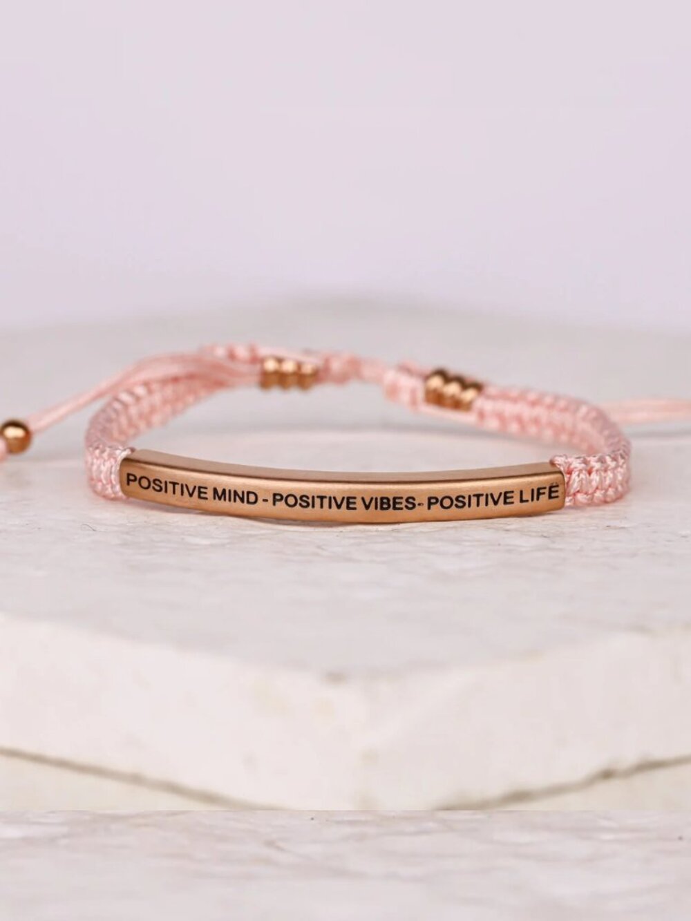 Inspiration Co “Positive Mind, Positive Vibes, Positive Life” PINK Nylon / NIB